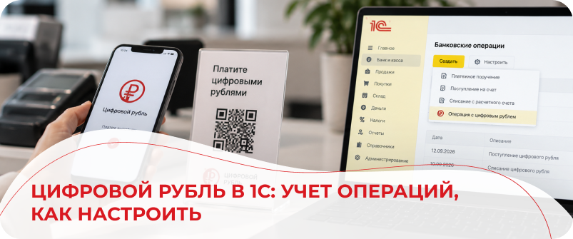 Цифровой рубль в 1С: учет операций, как настроить